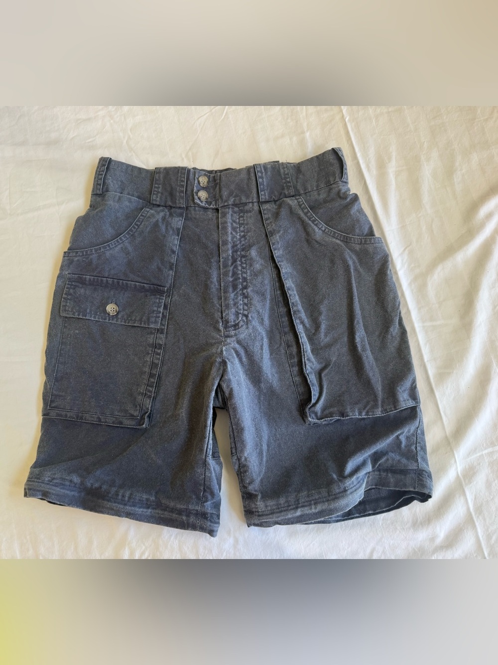 Women's Washed Navy Blue Utility Shorts - Size 29 Retro Banana Republic Outdoors